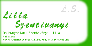 lilla szentivanyi business card