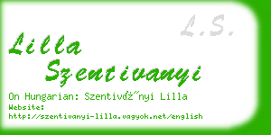 lilla szentivanyi business card